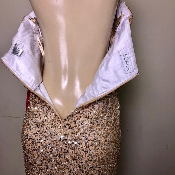 SCALA GOLD SEQUIN DRESS - Picture 4 of 7